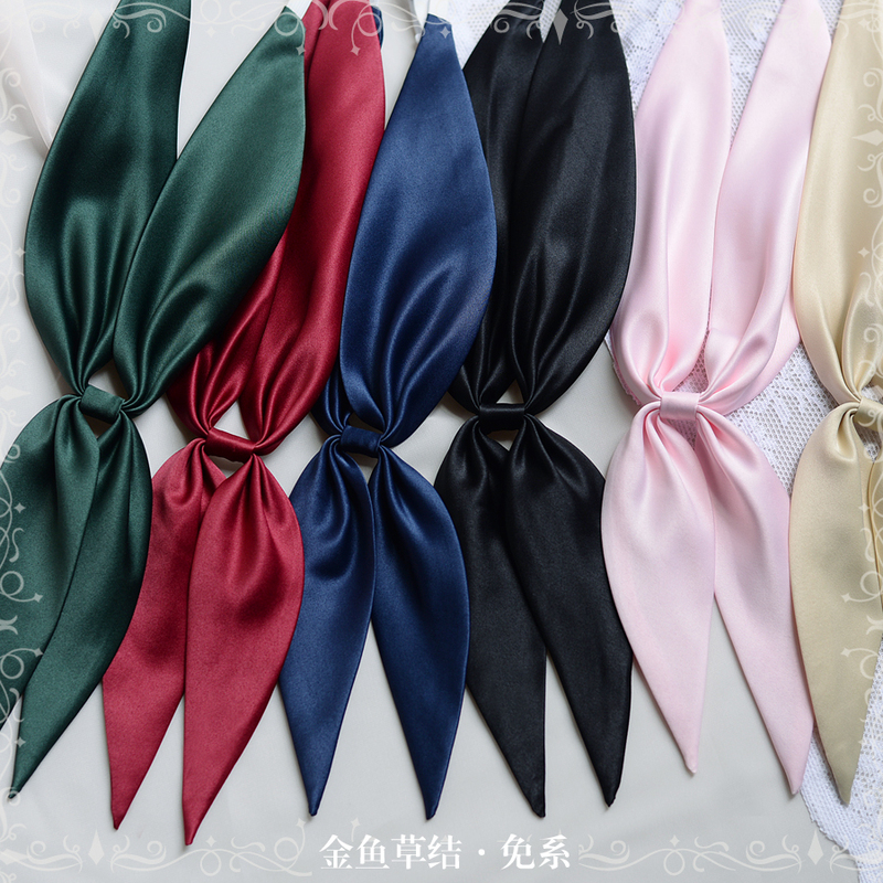 【Lin Yuejun】Solid Color Goldfish Knot No-Tie Bow Tie Sailor Uniform Collar Flower Jk Japanese School Style Sweet Bow Tie
