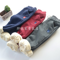 Child Gush Cotton Pants 2021 Autumn Winter Girl Double Super Soft Trousers Boy Thickened Athletic sweatpants Long pants