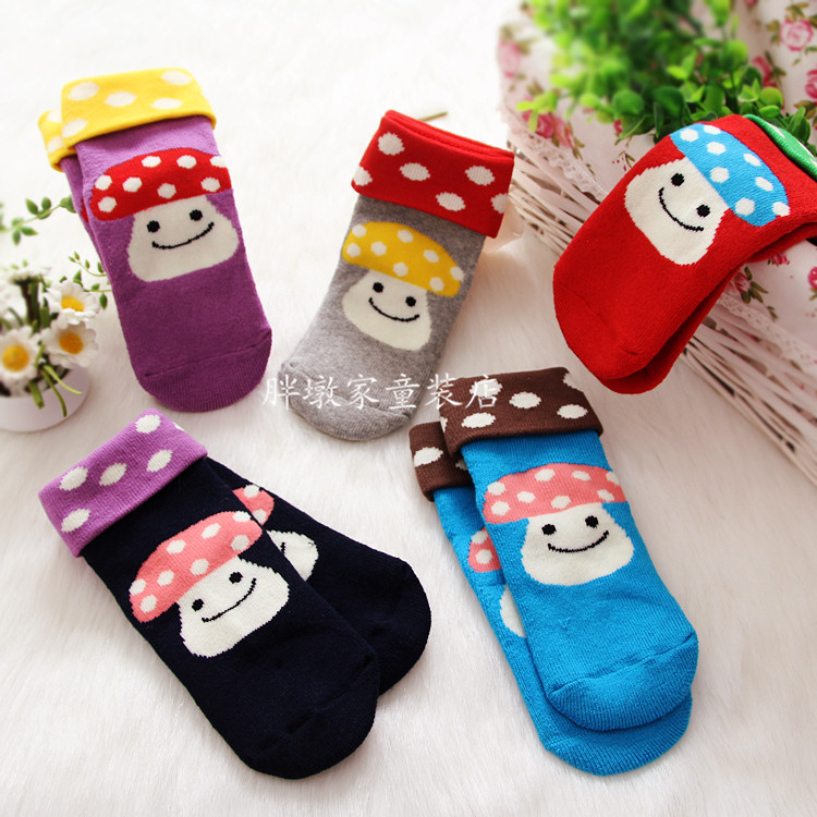 Winter New Baby Warm Hair Circles Socks Children All Cotton Thickened Socks Male Girl Cartoon Cotton Socks Ramen Socks