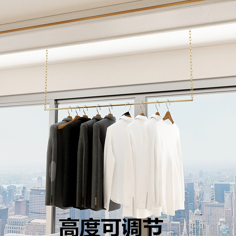 Thick balcony drying rod top loaded single rod drifting window drying block drying rack top fitted fixed scaling rod