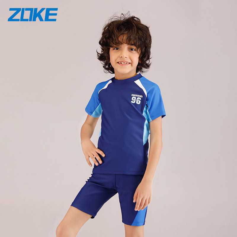 Zhouke children's swimsuit boy split winter warm set professional training middle child hot spring swimsuit boy