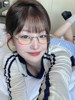 Japanese-Style Small Face Metal Frame Glasses for Women, Cool and Pure, Nerdish Glasses Frame, Ultra-Light, Can Be Fitted with Prescription Lenses