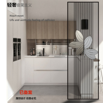 Art glass screen partition wall living room modern simple home bedroom shielding porch entrance decoration light luxury