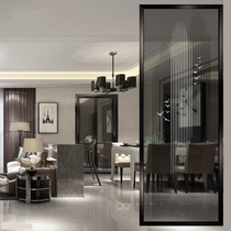 Modern simple art glass partition living room bathroom frosted light transparent custom craft screen entrance wall
