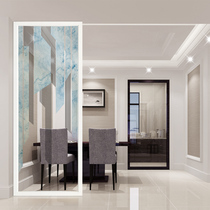 Simple modern art glass partition wall decoration frosted living room bathroom screen porch background Magnolia