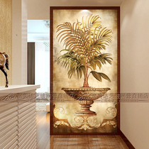 Eurostyle Retro Art Glass Screen Partition Light Transmission Decoration Frosted Crafts Living Room American Genguan Background Wall