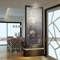 Eurostyle Art Glass Screens Partition Living Room Shoes Cabinet Genguan Background Wall Aisle Modern Light Transmission Horses To Success