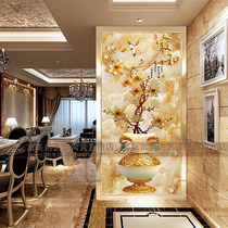 Eurostyle Art Glass Screen Double Sided Partition Living Room TV Background Wall Genguan Mural Home and Masterpiece