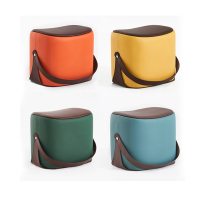 Nordic Portable Saddle Bench Swap for home doorway Creative wearing a shoe stool small sofa stool light extravagant and short stool leather