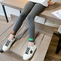 Girls leggings spring wear 2021 new Korean version of the foreign childrens spring and autumn casual trousers thin pants outside