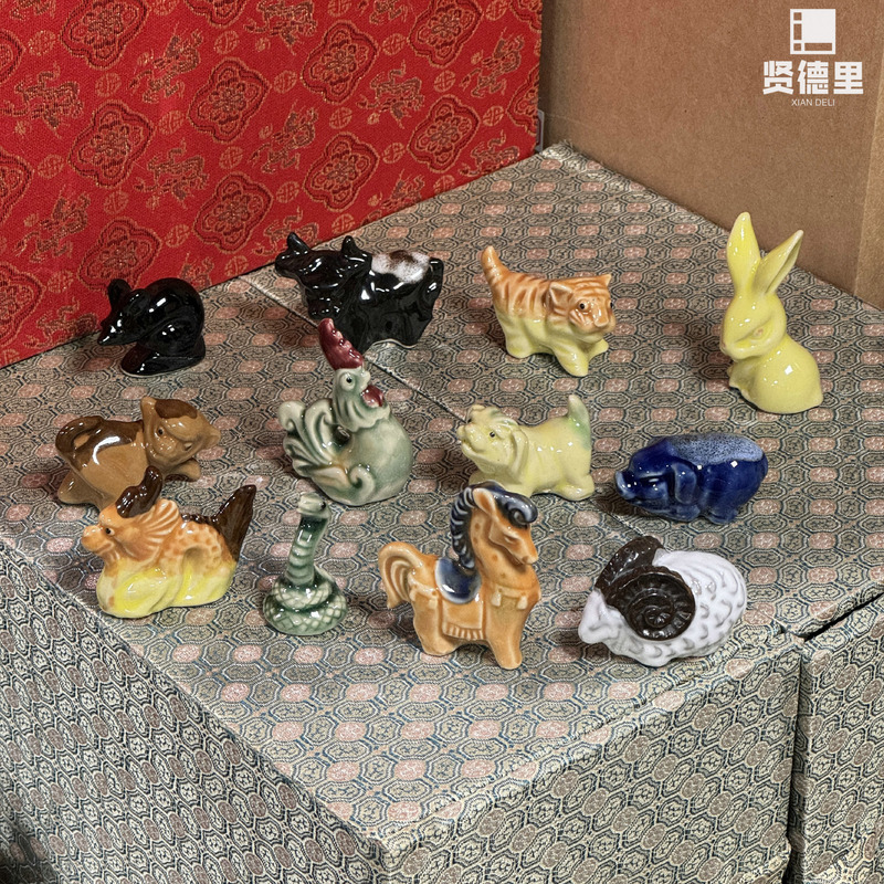 Shiwan Ceramics Art Ceramic Factory Produces Twelve Zodiac Small Figurines, Miniature Retro Antique-Style Tea Pets Shiwan Ceramics Art Ceramic Factory Produces Twelve Zodiac Small Figurines, Miniature Retro Antique-Style Tea Pets