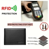 Кожаный короткий бумажник, универсальный кошелек для водительских прав, картхолдер, воловья кожа, из натуральной кожи, анти-кража, подарок на день рождения