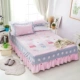 Chất liệu cotton nguyên chất nhà mới trải giường nhóm giường ngủ giường hoa sen lá đơn mảnh váy ren bông chống trượt - Váy Petti