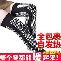 Extended self-heating knee support leg warm old cold legs men and women knee cold joint four-season warm leg cover
