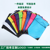 Custom LOGO printing sports corset pocket drawstring small cloth bag men and women waterproof backpack travel outdoor backpack