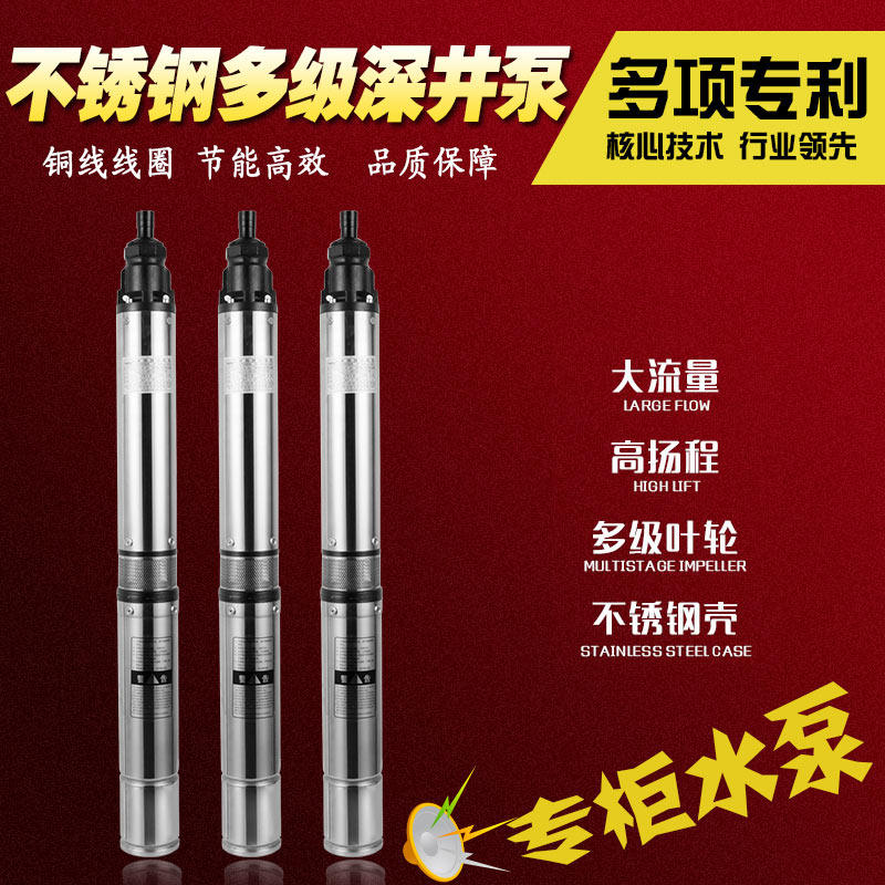 Stainless Steel Multilevel Deep Well Pump Domestic Stainless Steel Pump Deep Well Submersible Pump High Yang Cheng Submersible Pump Deep Pump Water Pumping