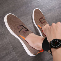 Spring and summer mens shoes Breathable canvas shoes Mens Korean version of a pedal lazy shoes Mens trendy shoes board shoes Casual loafers