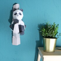 May a self-supporting lovely literary and art national treasure giant panda wall-mounted geometric shape origami childrens room wall decoration