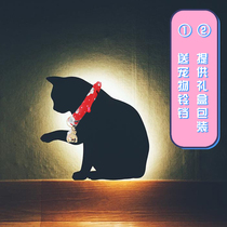  (A gift)Cute kitten light Animal voice-activated night light Akita Puppy Light gift box for girlfriends birthday