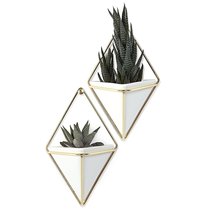 American Umbra literature and art modern style wall hanging vertical flowerpot creative Diamond triangular shaped special storage utensils