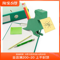 Kikkerland Creative Cute Dinosaur Styliet Clips Geometric Green Dinosaur Multifunction Pen Holder