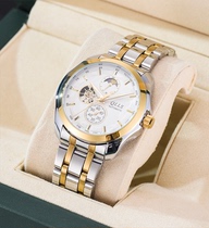 Chillo Watches Mens 2020 New Fully Automatic Mechanical Watch Hollowed-out Tourbillon Steel Band Male Watch