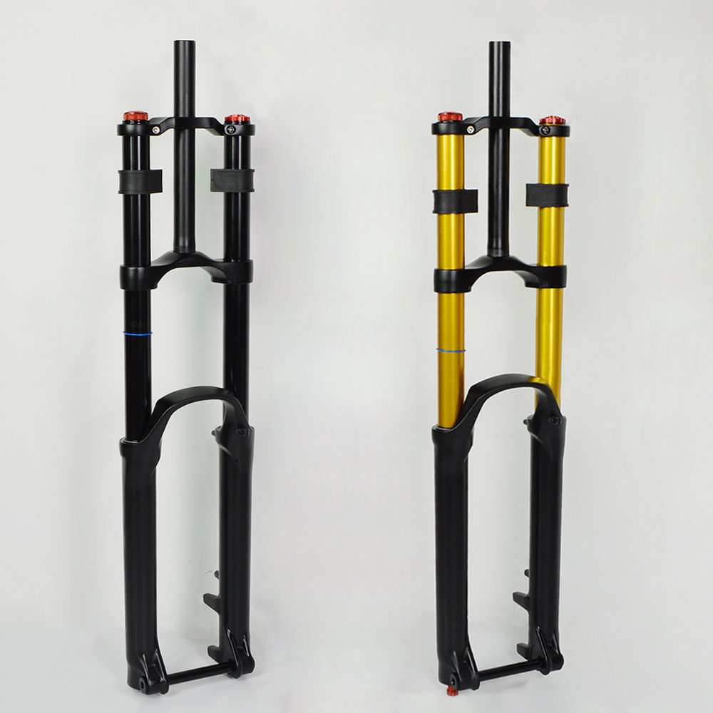 DH speed reduction soft tail mountaineering bicycle pneumatic front fork 110x15 barrel shaft shoulder damping lock dead 160mm stroke