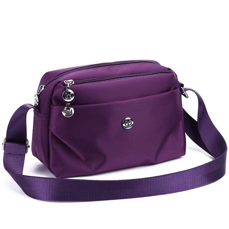 Canvas Bag 2024 New Model Women's Crossbody Bag Women's Oxford Cloth Middle-Aged Mother Bag Small Backpack Nylon Women's Bag Waterproof