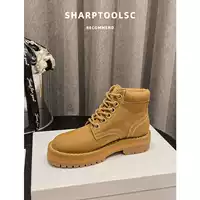 Martens, осенние ретро короткие сапоги в английском стиле на платформе, европейский стиль, сезон осень 2024, тренд сезона, в британском стиле, из натуральной кожи