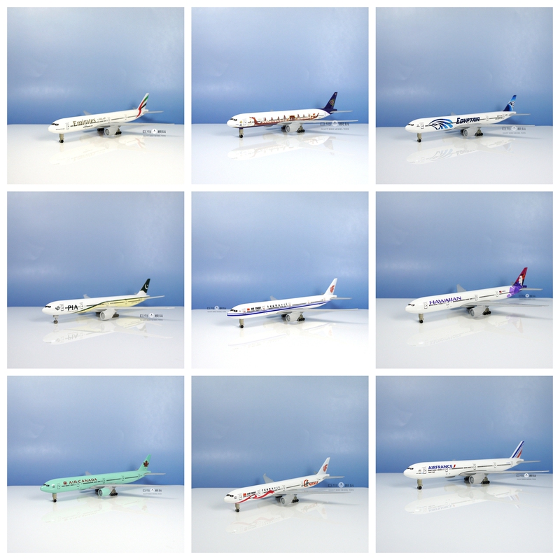 Boeing 777 Aircraft Model from Major Airlines Around the World 20cm Alloy Simulation Holiday Gift with Wheels