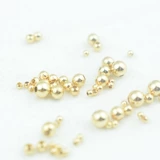 Медные бусины, глянцевое украшение-шарик, браслет из бисера ручной работы, браслет с одной бусиной, 18 карат