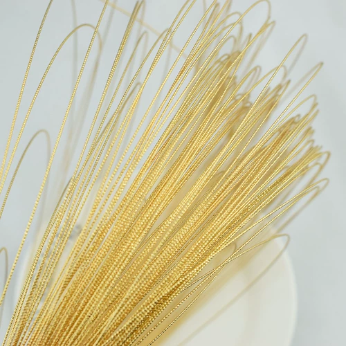 Медные шелковые нитки с косичкой, браслет, серьги, аксессуар, 18 карат, золотой цвет, DIY