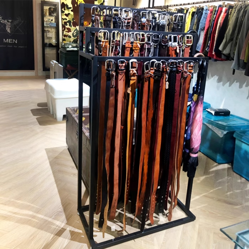 Belt Display Rack, Underwear and Socks Display Stand, Multifunctional Floor-Standing Umbrella and Mop Storage Rack