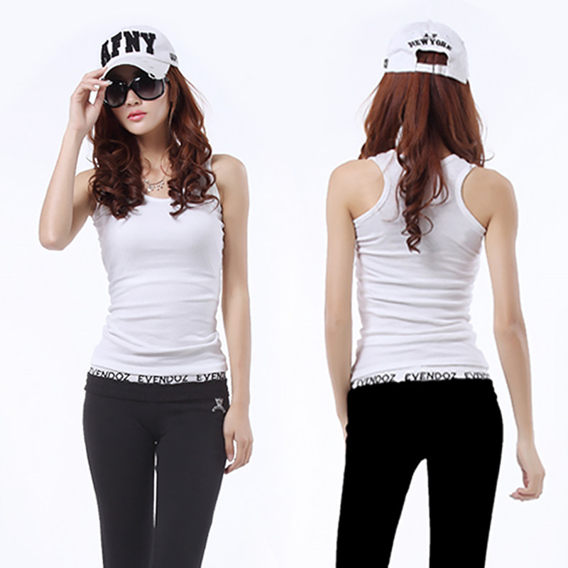 High quality 100 hitch shelter lingerie Calligraphy Vest Fashion Pure Cotton Money Multicolored Mainland Spot Sportswear