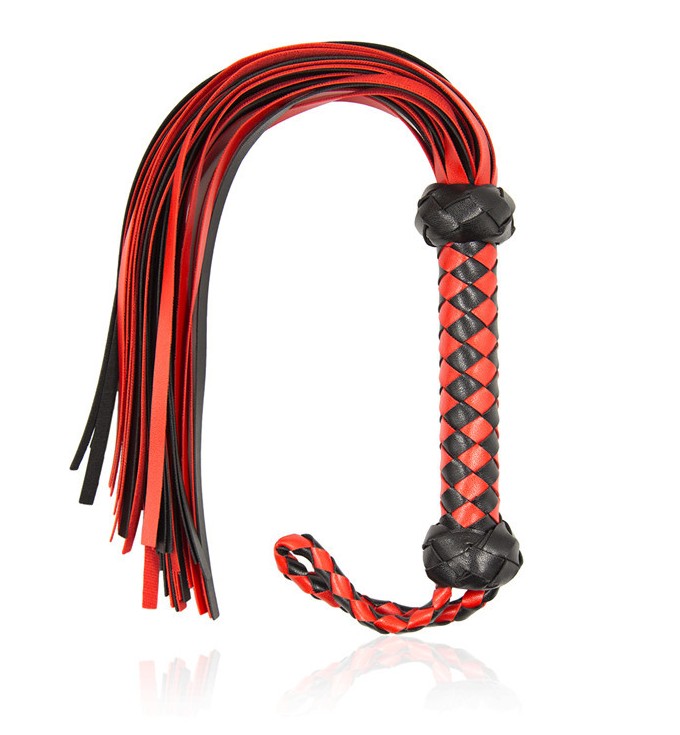 Red Black Bicolor New Loose Whip Small Whip Leather Not Falling Short Whip 50 cm Horsewhip-Taobao