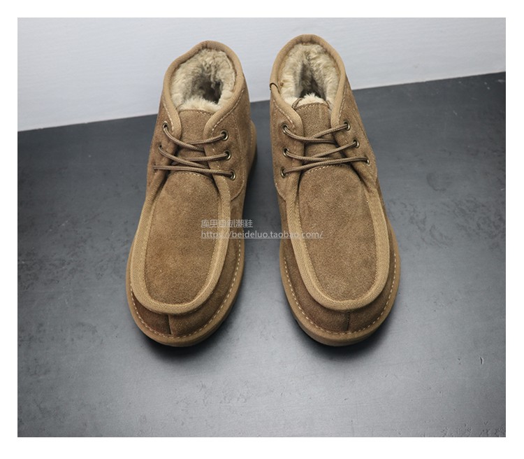 Chất lượng tốt, giày tuyết nhỏ, giày cao gót nam cộng với giày thông thường giày boot nam da bò