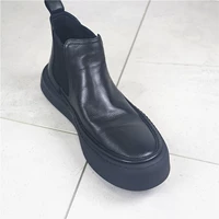 Комфортные кожаные дышащие слипоны, короткие сапоги, челси, ботинки, простой и элегантный дизайн