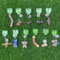 Australian wooden key chain creative animal koala kangaroo flag series mini key chain cartoon style souvenir