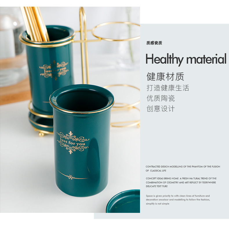 Ceramic chopsticks cage shelf household utensils receive a box of multi - functional kitchen from'm chopsticks spoon the receive tube of waterlogging under caused by excessive rainfall