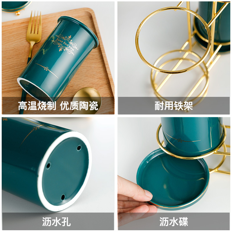 Ceramic chopsticks cage shelf household utensils receive a box of multi - functional kitchen from'm chopsticks spoon the receive tube of waterlogging under caused by excessive rainfall