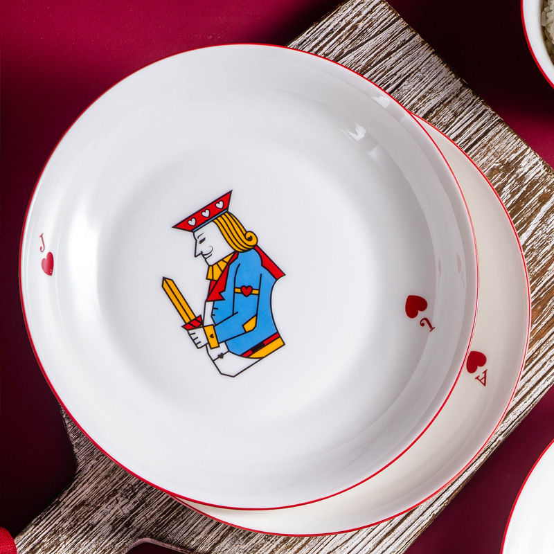 Household ceramics dishes creative plate plate of grilled fish dish sushi plate tray is western food dish fish plate 8"