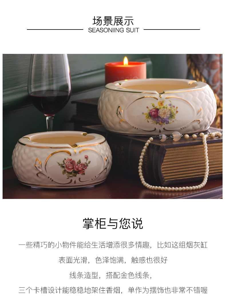 Ceramic ashtray Nordic ins men 's and' s household creative move trend bedroom large sitting room tea table atmosphere