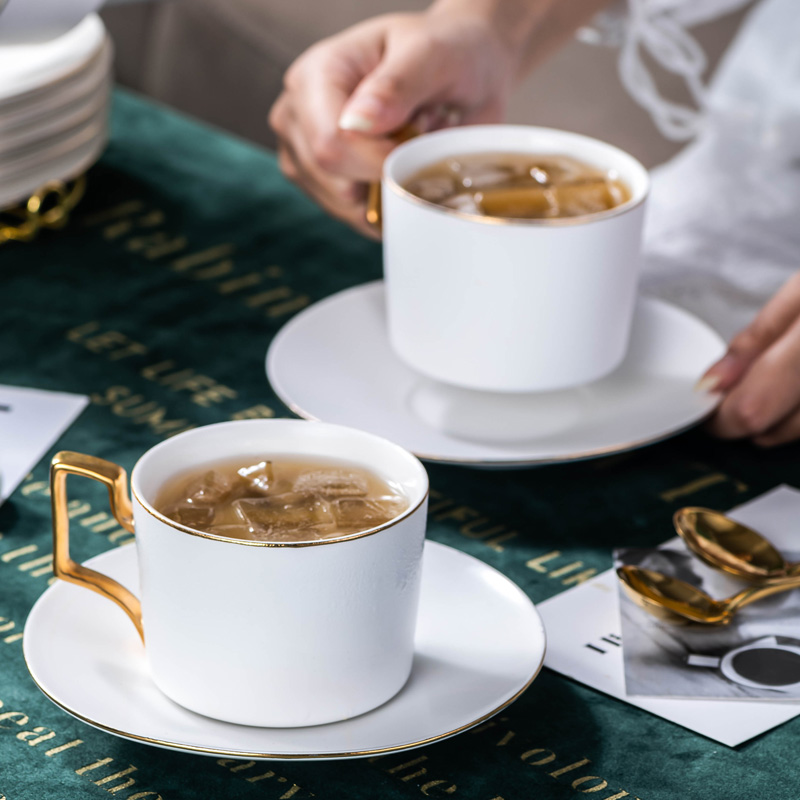 European coffee cup tea cup tea suit British red cup household glass ceramic cups and saucers small cups