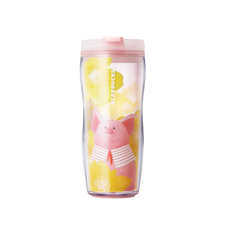Giáng sinh 2019 Hàn Quốc Chính hãng Starbucks Cup Năm mới Lợn Năm Nước Polo Glowing Glass Wings Flying Ligs Cup - Tách