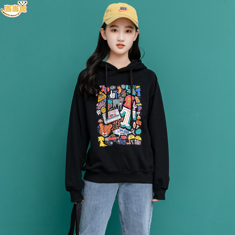 Zhongda children and girls spring and autumn clothes 2022 new 12 girls top spring clothes 13 bottoming shirts 15 years old sweater Western style