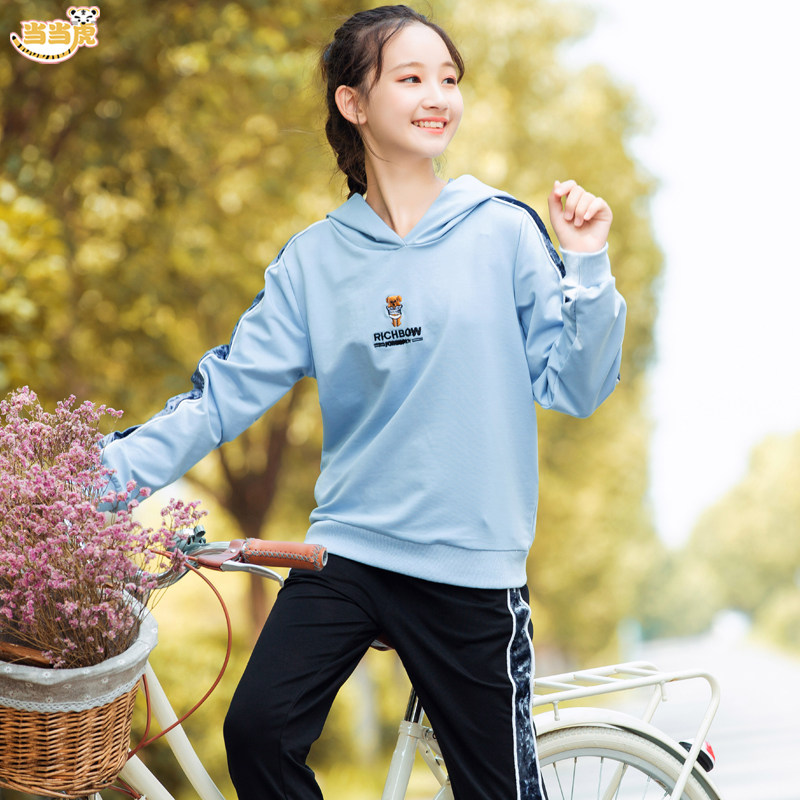 CUHK virgin girl casual sportswear suit Spring and Autumn students 2021 new Korean version of the spring girl two-piece set