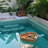 Бассейн, мозаика, уличная вилла, стиль, популярно в интернете