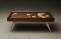 Yike Galapagos Galapagos Solid Wood Coffee Table Black Walnut Nordic Modern Simple Italy