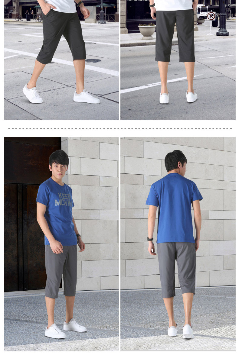 Anta sport suit nam thể thao mùa hè mới mỏng chạy thể dục thoáng khí tay ngắn năm quần hai mảnh - Thể thao sau quần áo chạy bộ nam