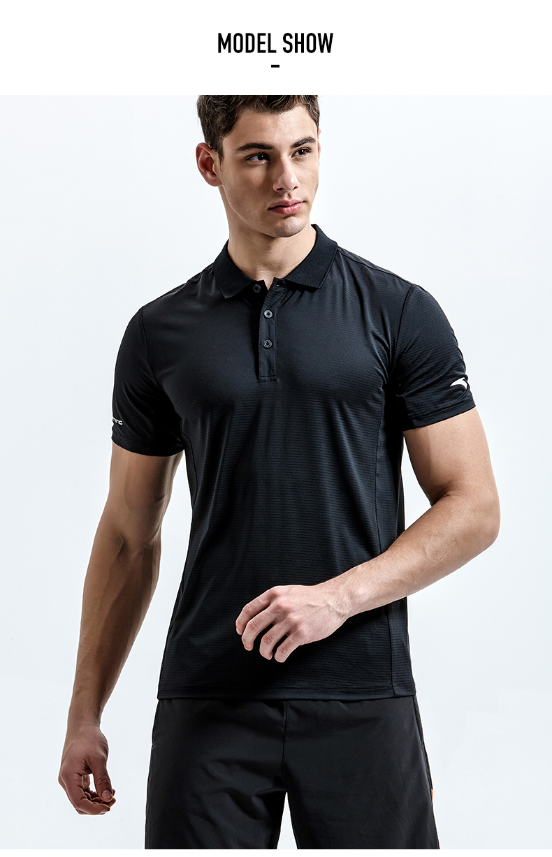 Anta ngắn tay T-Shirt nam nửa tay áo mùa hè thoáng khí và nhanh chóng làm khô POLO áo sơ mi giản dị chạy thể dục thể thao áo polo thể thao nam